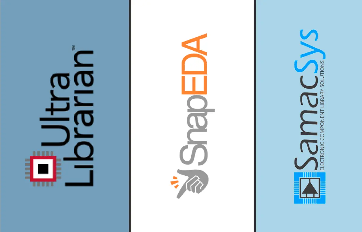 Snap EDA, SamacSys und Ultra Librarian Logo Kombination